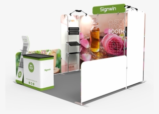 10x10ft Custom Hanging Shelving Corner Trade Show Booth - Banner #9079372