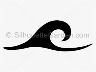 Drawn Wave Silhouette - Black And White Wave Silhouette #9079769
