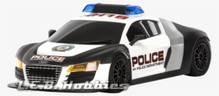 C3932 Scalextric Audi R8 Police Car Black & White - Sort Politibil Legetøj #9079775