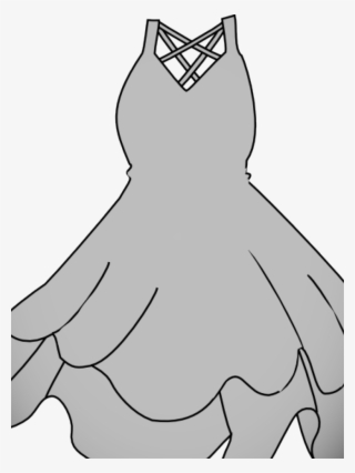 Wedding Dress Outline Clip Art - Penguin #9079813