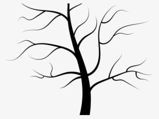 Barren Clipart Tree Stem - Silhouette Of Tree Stem #9080349