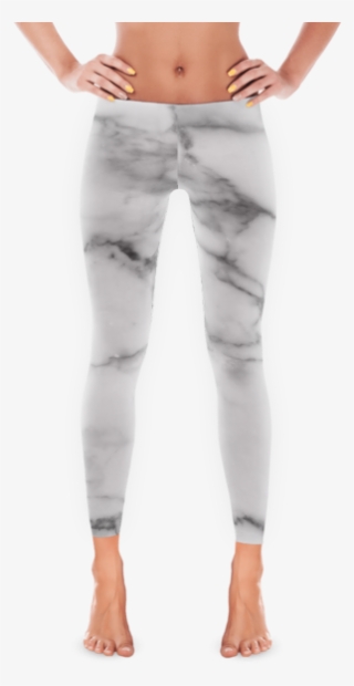 Smooth Grey Marble Leggings - Doodle Leggings #9080353