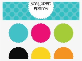 Vector Frame Clipart Scalloped Frame - Design #9081404