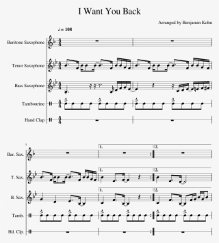 I Want You Back Sheet Music Composed By Arranged By - Sheet Music #9082844