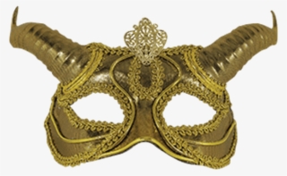 Glittering Gold Faun Mask - Mask #9083439
