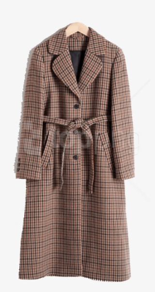 Free Png Coat Png - Wool Belted Coat Brown #9085141
