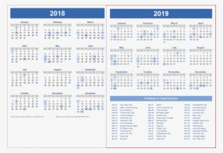Free Png Download 2018 2019 Calendar Png Wallpaper - 2019 Public Holidays Uae #9085617