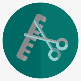Scissor Comb Logo Png Image - Icono Corte De Cabello Png #9085820