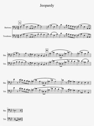 Jeopardy Sheet Music 1 Of 1 Pages - School Teacher Recommendation Letter For Student Council #9086688