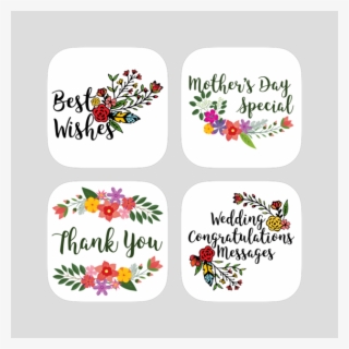 4 In 1 Useful Best Greetings 4 - Floral Design #9087258