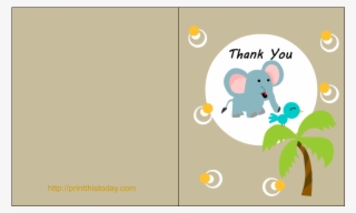 Cute Baby Elephant - Greeting Card #9088478