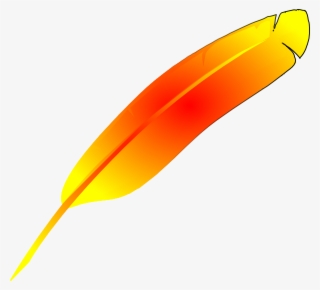 Feather Clip Art At Clker - Pena Colorida Png #9088992