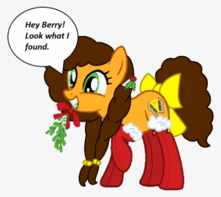 Clip Free Cheesy With A Christmas Mistletoe By T - Merry Christmas Base Mlp #9089317