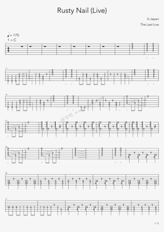Rusty Nail Live吉他谱第1页 - Sheet Music #9089726