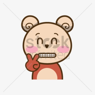 Bear Gesturing A Sign Vector Image Graphic - Cartoon With Arms Crossed #9090481
