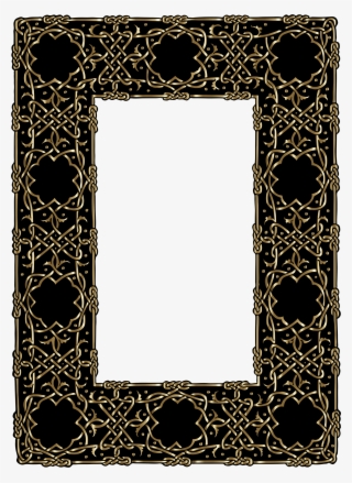 Clipart Gold Ornate Geometric Frame - Gold Celtic Knot Border #9090943