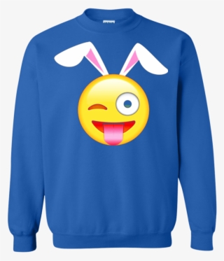 Tongue Out Winking Emoji Easter Bunny Ears Tee Shirt - Patriots Fan T Shirt #9091473