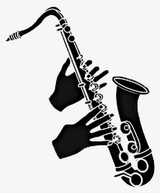 #saxophone #blackandwhite #silhouette #play #hands - Simbolos Saxofone #9091553