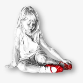 Alone Drawing Pencil - Paio Di Scarpette Rosse #9092832