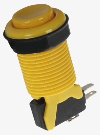 Arcade Button With Micro Switch, Yellow Joy It Button - Plastic #9094050