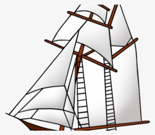 Sailboat Clipart Schooner - La Amistad Ship Drawing #9094135
