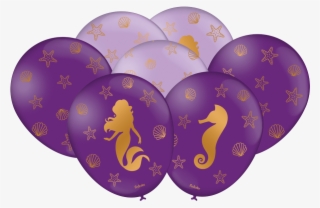 Balão Latex Sereia Personalizado - Bexigas Fundo Do Mar #9094297