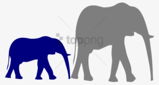 Free Png Download How To Set Use Mother And Baby Elephant - Clip Art Black And White Baby Elephant #9094862