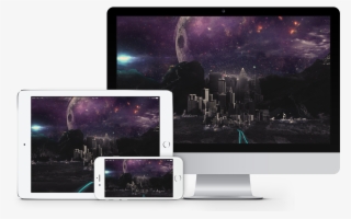 Of Another Planet Looking At A Human-made City Looking - Nebula #9097139