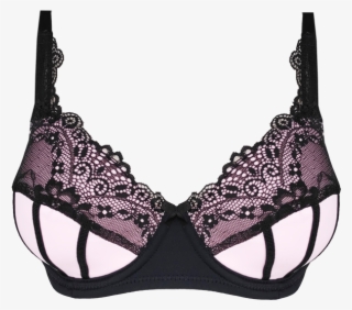 Lace Bra Black & Blushing Pink Braa03 2114black/blushingpink - Brassiere #9097595