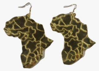 Large Gold Mirror Map Of Africa - Earring #9097939