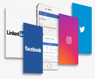 Pantallas De Smartphone Con Logo De Redes Sociales - Graphic Design #9098120