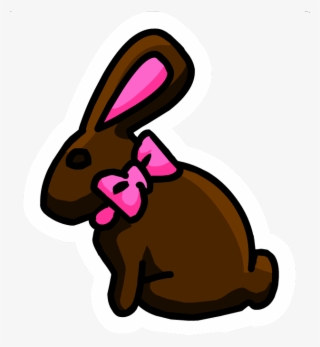 Chocolate Bunny Pin - Chocolate Rabbit Clip Art #9099082