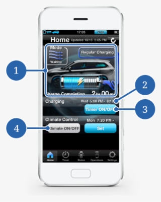 You Can Display The Charging Timer, The Remote Climate - Iphone #9099969