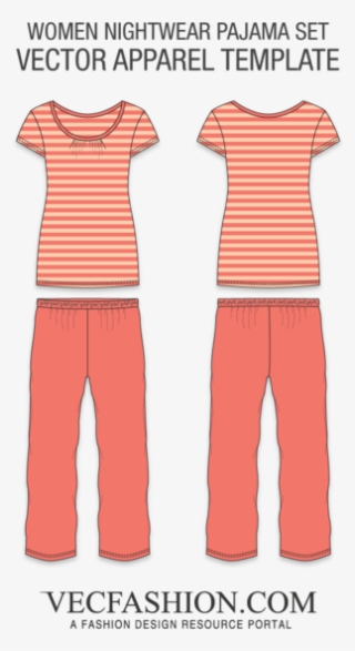 Png Royalty Free Download Nightwear Set Vecfashion - Old Women Pajamas Vector #9099977