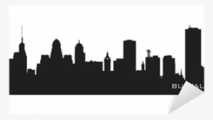 Detailed City Silhouette Sticker • Pixers® • We Live - Skyline Buffalo New York #910009