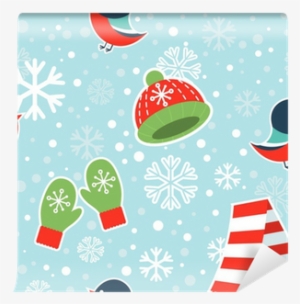 Cute Winter Seamless Pattern On Snowflakes Background - Snow #910657