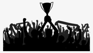 Sports Crowd Png Png Free Stock - Sports Crowd Cheering Silhouette #910734