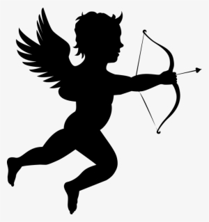 Angel, Arrow, Bow, Cartoon, Cherub, Chubby, Cupid - Cupid Silhouette #911595