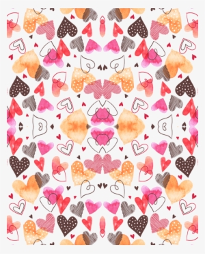 Valentine's Day Water Color Pink Red Gold Black Hearts - Motif #911671 Valentine's Day Water Color Pink Red Gold Black Hearts - Motif #911671