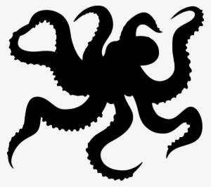 Silhouette, Octopus Vector Graphic, Octopus Tentacles - Octopus Drawing #911981