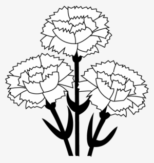 Carnation Clip Art - Carnation Flower Black And White Clipart #913141