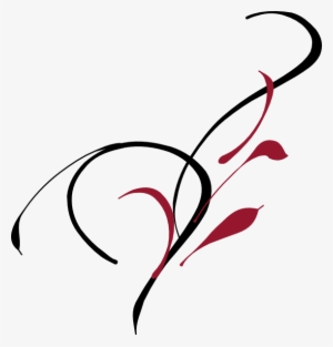 Burgundy And Gold Watercolor Clipart, Burgundy Flower - Elegant Clipart #913724