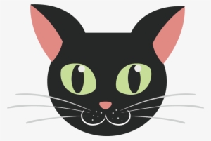 Image Royalty Free Download Kitten Cartoon Transprent - Black Cat Cartoon Face #914040