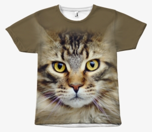 Pet Maine Coon Cat Face All Over Print T Shirt Tc International - Maine Coon #914123
