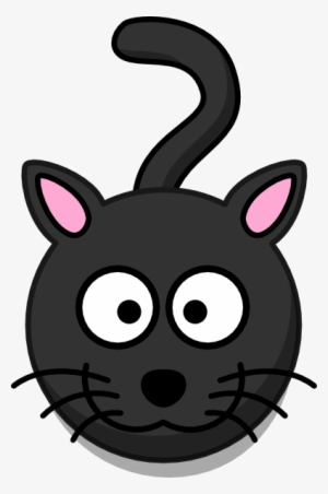 Black Cat Head And Shadow Clip Art - Black Cat Face Clipart #914145