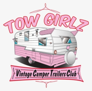 Camper Clipart Vintage Camper - Tow Girlz Sticker #914933