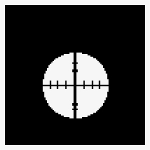 Sniper Scope - White Shapes Black Background #916320
