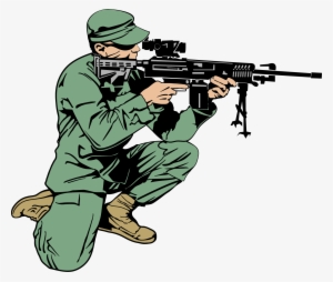 Snipers Clipart Food - Soldaat Met Geweer #916826