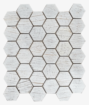 Hexagon Mosaic White Resin - Tile #917711