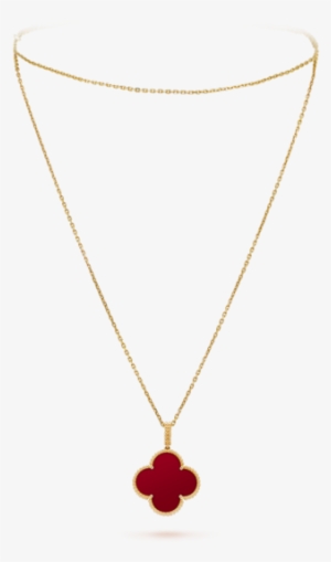 Magic Alhambra Long Necklace, 1 Motif, Gold - Van Cleef Necklace Black #917714 Magic Alhambra Long Necklace, 1 Motif, Gold - Van Cleef Necklace Black #917714